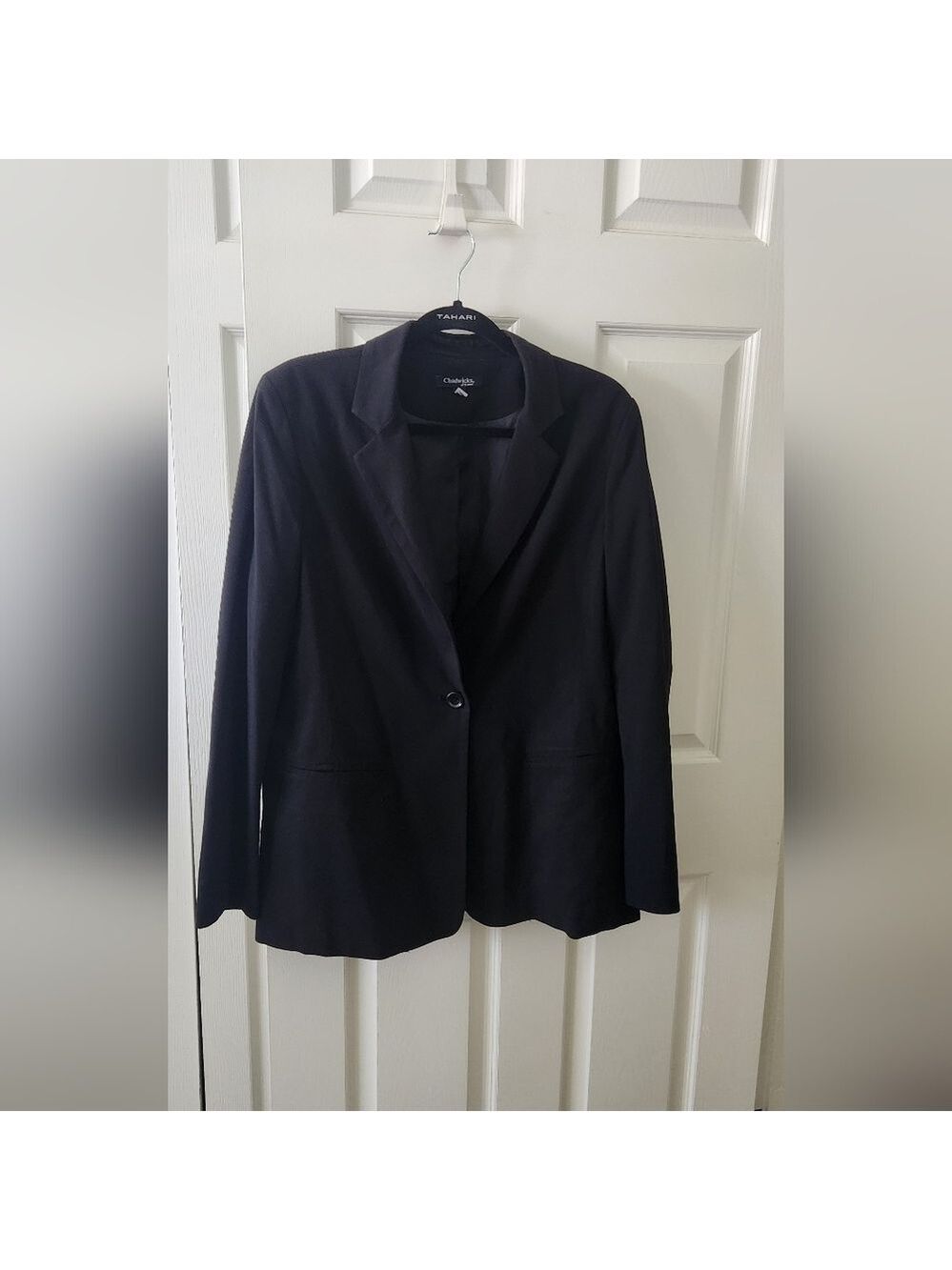 Boyfriend Blazer, Fully Lined, Long Length, Relaxed Fit, Welt Pockets- Black